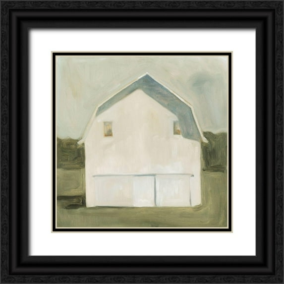 Scarvey, Emma 15x15 Black Ornate Wood Framed with Double Matting Museum Art Print Titled - Serene Barn VI