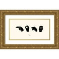 thumbnail image 1 of Scarvey, Emma 18x11 Gold Ornate Wood Framed with Double Matting Museum Art Print Titled - Sign Language II, 1 of 4