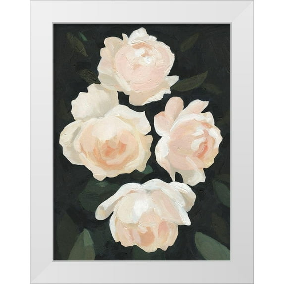 Scarvey, Emma 19x24 White Modern Wood Framed Museum Art Print Titled - Nighttime Flora I