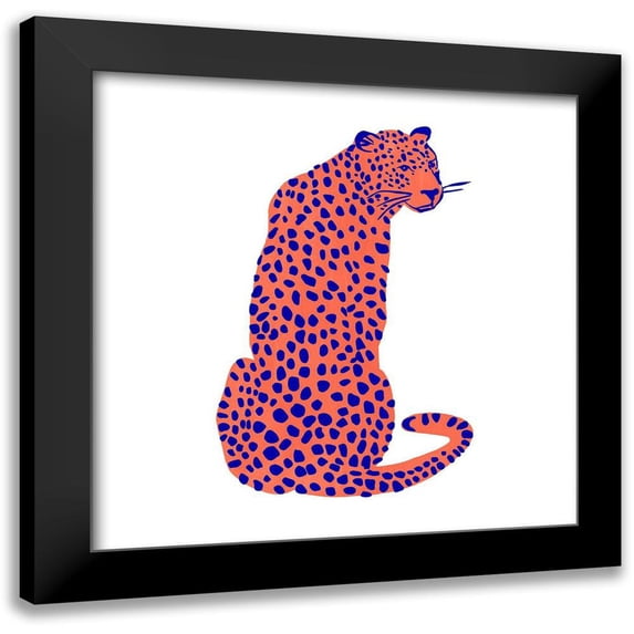Scarvey, Emma 20x20 Black Modern Framed Museum Art Print Titled - Bright Leopard II