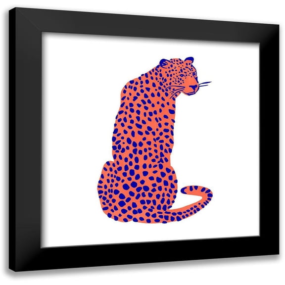 Scarvey, Emma 20x20 Black Modern Framed Museum Art Print Titled - Bright Leopard II