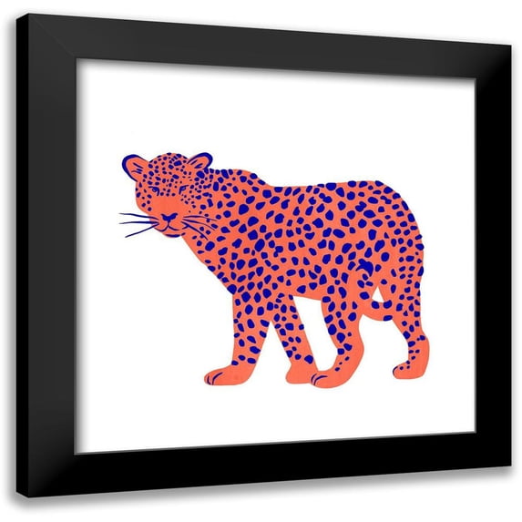 Scarvey, Emma 20x20 Black Modern Framed Museum Art Print Titled - Bright Leopard I