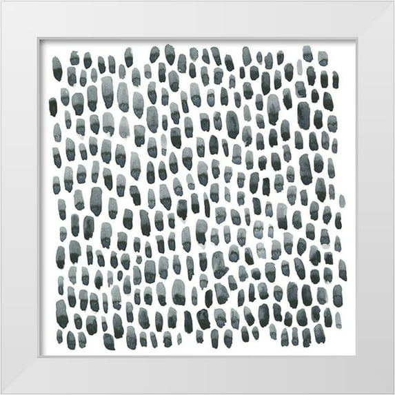 Scarvey, Emma 20x20 White Modern Wood Framed Museum Art Print Titled - Blue Grey Tessera I