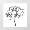 thumbnail image 1 of Scarvey, Emma 20x20 White Modern Wood Framed Museum Art Print Titled - Peony Contour II, 1 of 4
