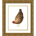 thumbnail image 1 of Scarvey, Emma 20x24 Gold Ornate Wood Framed with Double Matting Museum Art Print Titled - Autumn Chicken II, 1 of 4