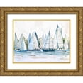 thumbnail image 1 of Scarvey, Emma 24x19 Gold Ornate Wood Framed with Double Matting Museum Art Print Titled - Pastel Marina II, 1 of 4