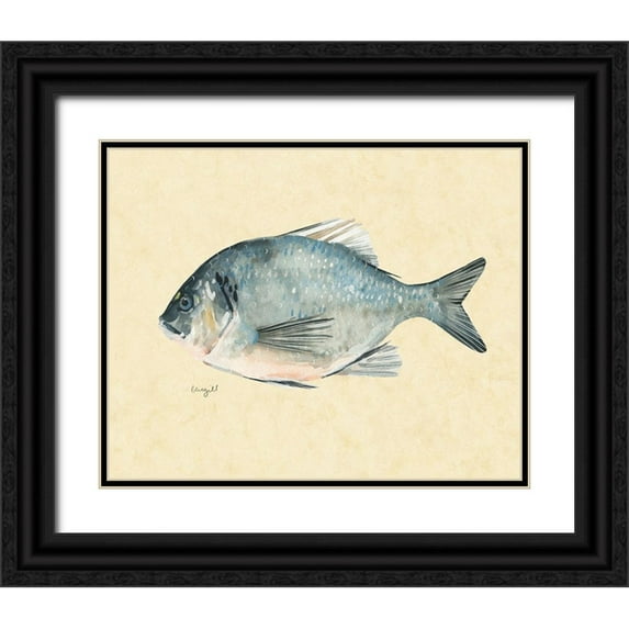 Scarvey, Emma 24x20 Black Ornate Wood Framed with Double Matting Museum Art Print Titled - Catch of the Day I