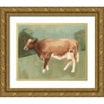 thumbnail image 1 of Scarvey, Emma 24x20 Gold Ornate Wood Framed with Double Matting Museum Art Print Titled - Bovine Field I, 1 of 4