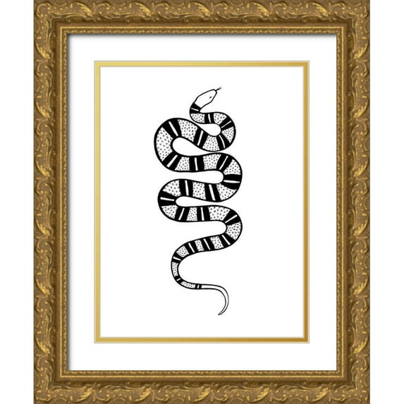 Scarvey, Emma 25x32 Gold Ornate Wood Framed with Double Matting Museum Art Print Titled - Epidaurus Snake IV