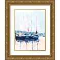 thumbnail image 1 of Scarvey, Emma 25x32 Gold Ornate Wood Framed with Double Matting Museum Art Print Titled - Watercolor Boat Club I, 1 of 4