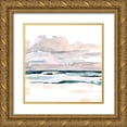 thumbnail image 1 of Scarvey, Emma 26x26 Gold Ornate Wood Framed with Double Matting Museum Art Print Titled - Soft Coastal Abstract I, 1 of 4