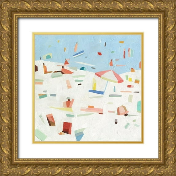 Scarvey, Emma 26x26 Gold Ornate Wood Framed with Double Matting Museum Art Print Titled - Summer Confetti IV