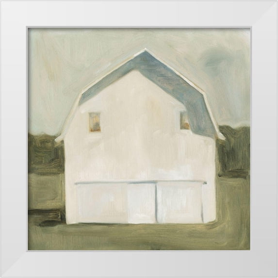 Scarvey, Emma 26x26 White Modern Wood Framed Museum Art Print Titled - Serene Barn VI