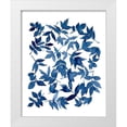 thumbnail image 1 of Scarvey, Emma 26x32 White Modern Wood Framed Museum Art Print Titled - Indigo Fallen Leaves I, 1 of 4