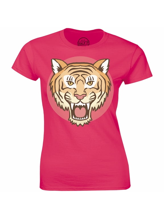 Scary Angry Wild Tiger Head Face - King Of The Jungle Women's Gift T-Shirt
