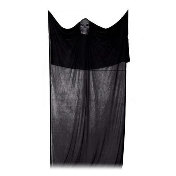 Scary Bar Party Decorations Fright Night Front Door Halloween Hanging Skull Head Ghost Haunted House Door Curtain Horror Props Ghost Ornament WITH LIGHT SOUND