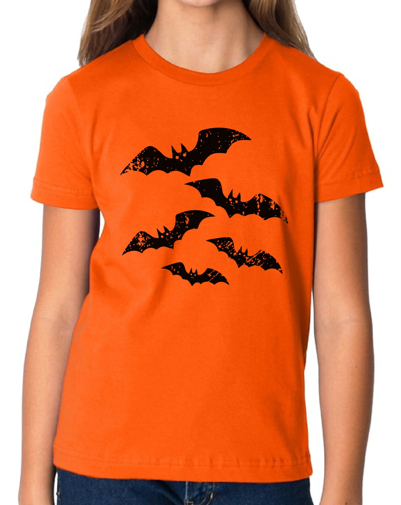 Scary Bat Shirt for Boys Girls Kids - Halloween Party Shirt - Age 6 from 15 Years Old