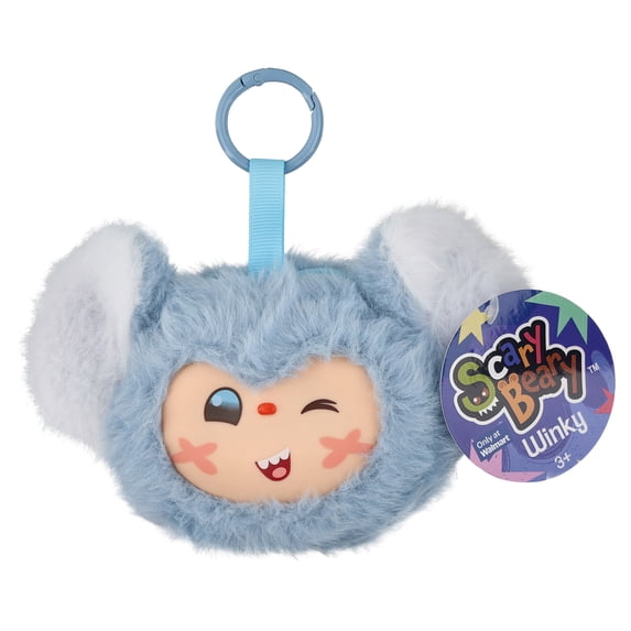 Scary Beary Koala Collectible Plush Keychain Pouch – Cute Koala Bag Charm, Mini Zipper Pouch for Earbuds & Small Accessories, Kawaii Plush Backpack Clip, Vinyl Face Character, 3.5 Inches