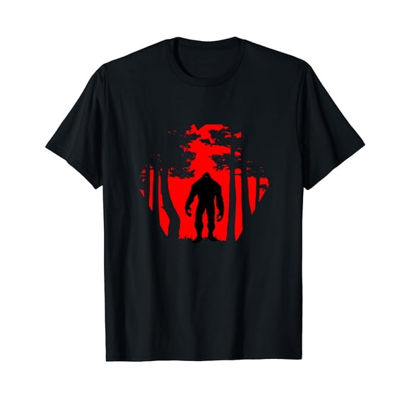 Scary Bigfoot in the woods T-Shirt