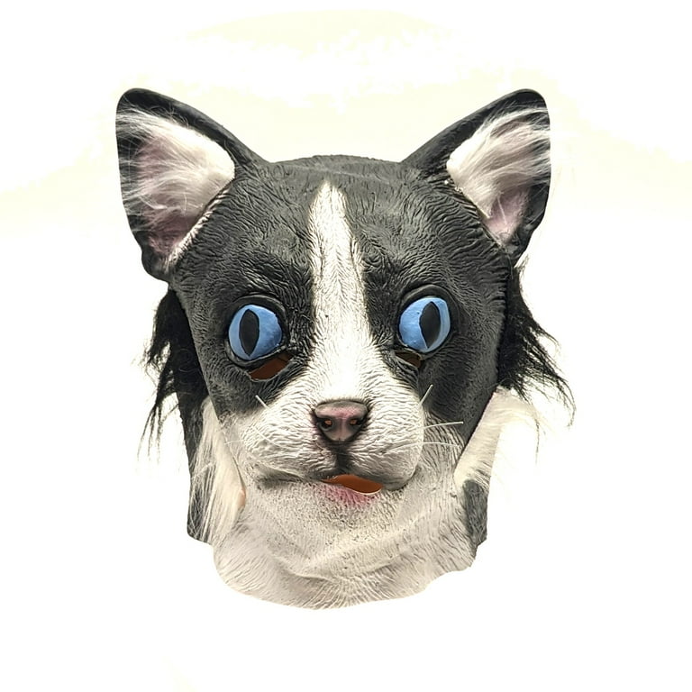 Full Face Furry Cat Head Mask Cosplay Scary Movie Props Adult Halloween Costume Full Face Furry Cat Head Mask Cosplay Scary Movie Props Adult Halloween Costume