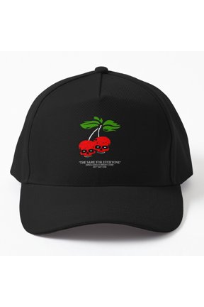 Scary Cherry Baseball Hat, Spooky Fruit Character Graphic Design, Classic Everyday Cap