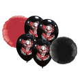 thumbnail image 1 of Scary Clown Balloon Set – 6 Piece Halloween Party Pack, 1 of 1