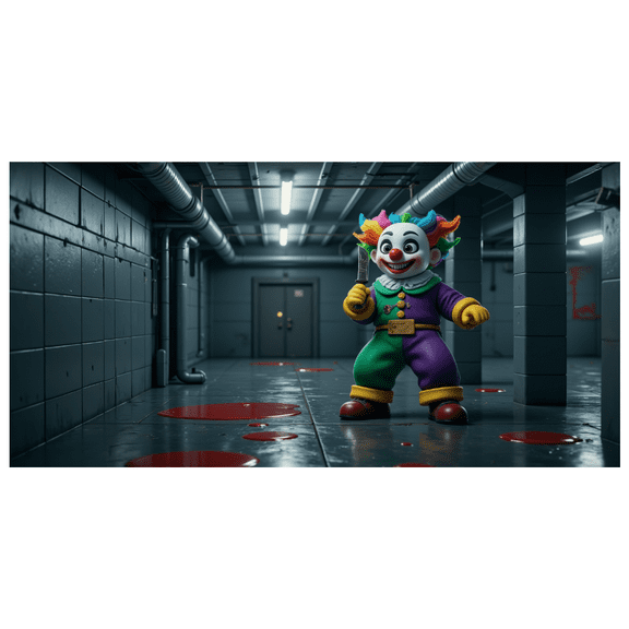 Scary Clown Blood Knife Creepy for Halloween Party Horror Decorations