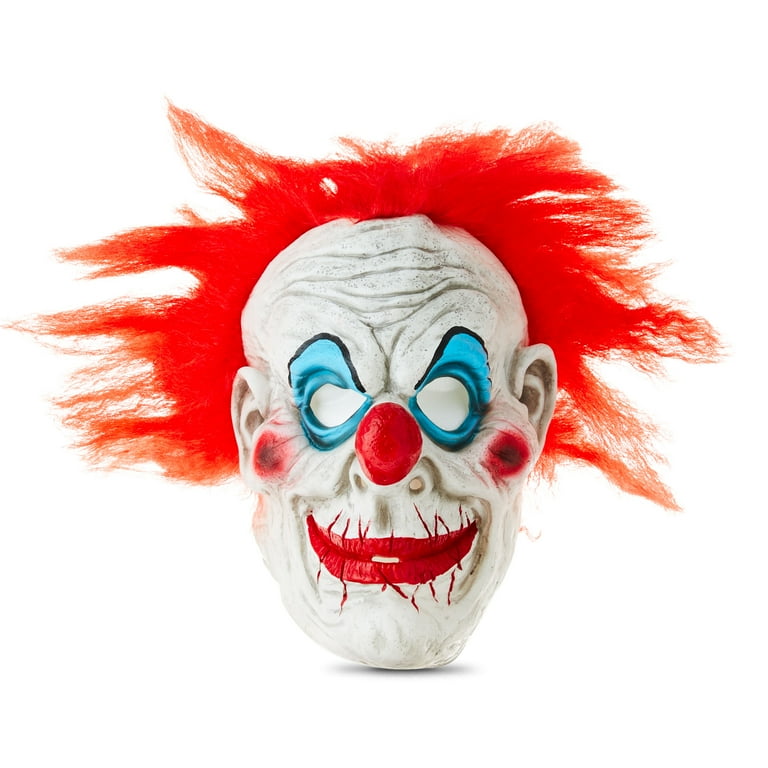Scary Clown Mask Adult Red White Scary Clown Mask Adult Red White