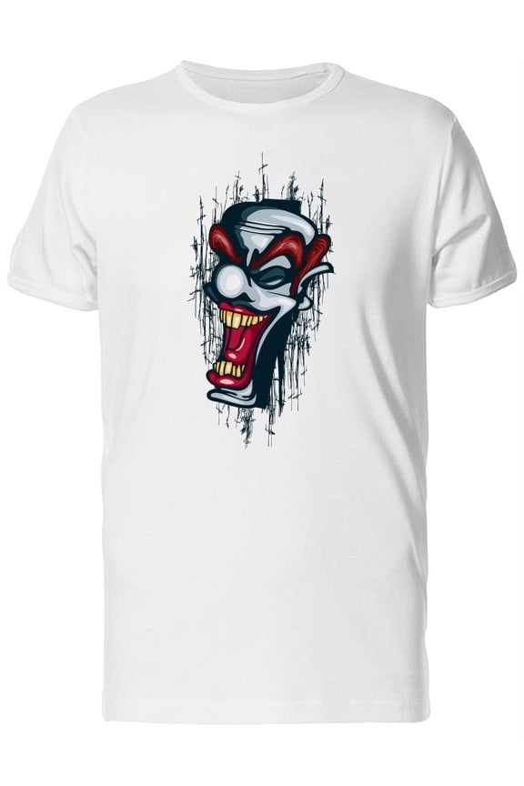 Scary Clown Laughing T-Shirt Men -Image by Shutterstock, Male Large