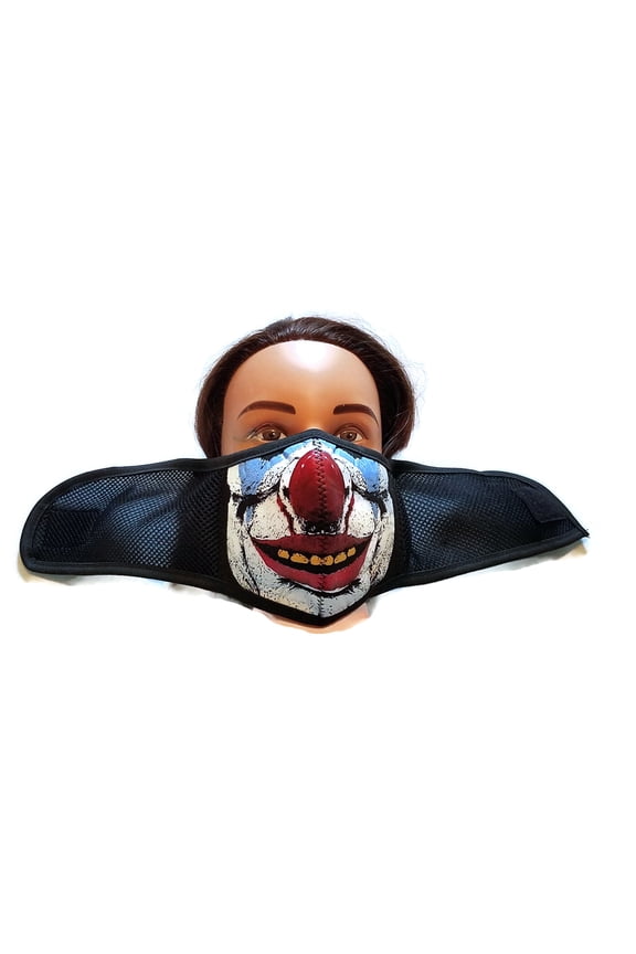 Scary Clown Scars Face Mask Reusable Neoprene, Half Face Mask  Scars