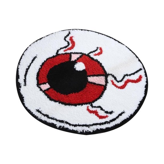 Scary Eyeball Bath Mat, Gothic Halloween Rug, Washable Non-Slip Goth Bath Mat for Bathroom, Front Door, Bedroom, Kitchen