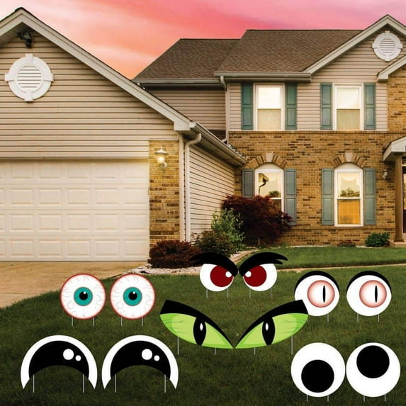 Victory Store Halloween Yard Decorations - Scary Eyes 12 Piece Multicolor Set