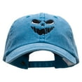 thumbnail image 1 of Scary Face Silhouette Embroidered Pigment Dyed Wash Caps - Turquoise OSFM, 1 of 5