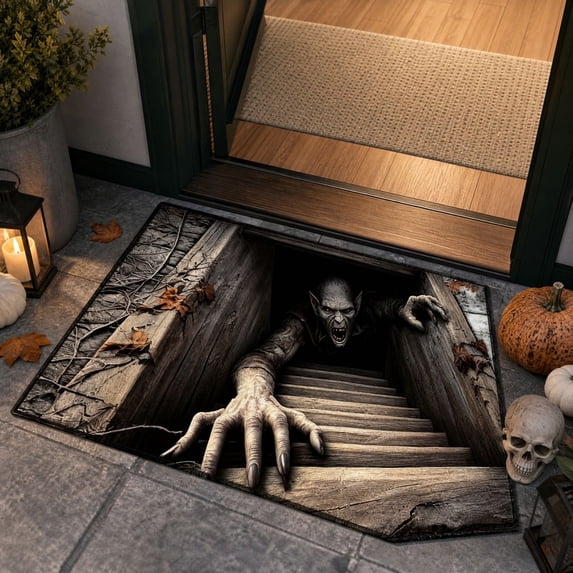 Scary Halloween Decorations Outdoor Featuring 3D Zombie Hand Illusion, Spooky Front Door Decor for Porch Entrance, Creepy Home Decoration 1 Pack