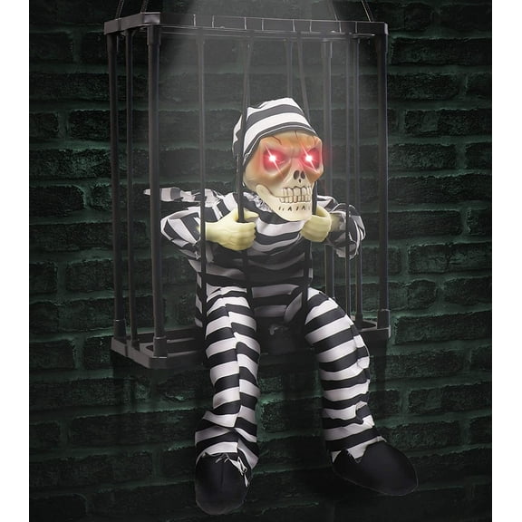 Lafivemode Spooky Hanging Ghost Halloween Black Plastic House Decor