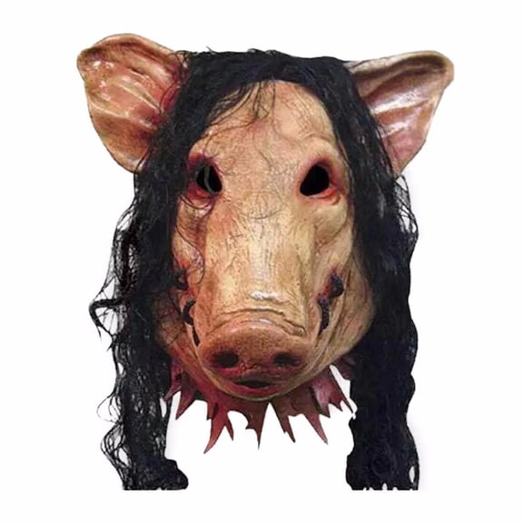 Scary Halloween Mask Pig Head Design for Halloween Party Themed Event Decoration 1 Pack A