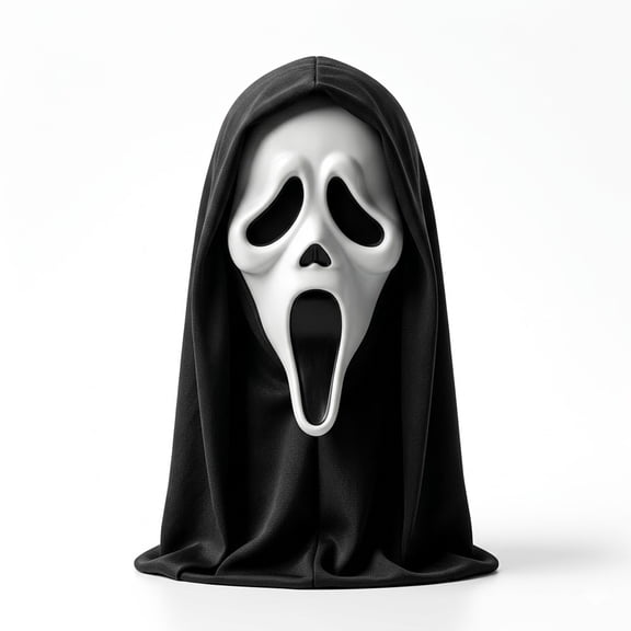 Scary Halloween Skull Mask for Adults, Creepy Full Head Skeleton Latex Masque with Black Shroud, Realistic Horror Cosplay Costume Props for Party