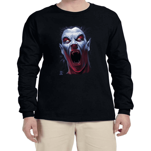 Scary Halloween Skull Zombie Demon Shirts T-shirt Mens Graphic Tees Long Sleeve Tee Shirt
