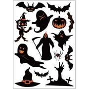 Scary Halloween Sticker Car Sticker, Sovob Halloween Window Stickers Waterproof Funny Car Sticker Halloween Ghost Stickers for Car Motorcycle Window Party Wall Decals 21Cm X 29.7Cm