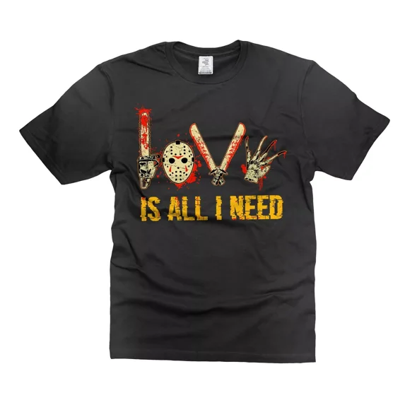 Scary Halloween T-Shirt Horror Movie Shirt Jason Voorhees Tee Halloween Gifts,Black Color,Size L