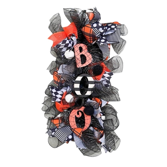 Scary Halloween Wreath For Front Door With Bats And Gothic Hanging Ornament Decor D