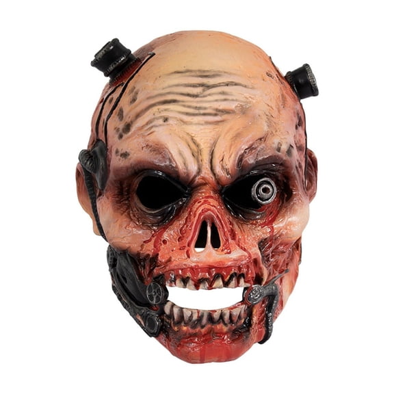 Scary Halloween Zombie Mask Cyborg Mutant Latex Over Head Horror Costume for Adult Cosplay Party