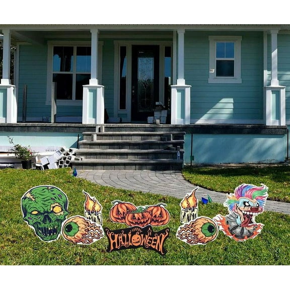 Scary Happy Halloween Yard Card Set
