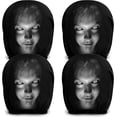 thumbnail image 1 of Scary Headrest Covers For Cars 4 Pack - Washable Stretch Fabric Spooky Ghost Design, Universal Seat Headrest Protector, 1 of 6