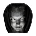 thumbnail image 1 of Scary Headrest Covers For Cars - Stretch Polyester Ghost Face Print, Universal Washable Protector For Truck SUV Vehicle, 1 of 5