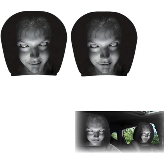 Scary Headrest Covers for Cars, Spooky Ghost Face Headrest Covers