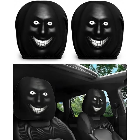 Scary Headrest Covers for Cars, Spooky Headrest Covers, Elastic Car Headrest Cover
