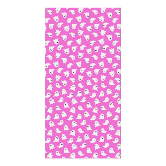 Scary Horror Door Curtain with Skeleton and Bat Pattern - 35.4x70.8 Inch Halloween Door Cover Decorations