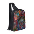 thumbnail image 1 of Scary Killer Klowns from Outer Space Chest Bags For Women Men Teen Sling Bag Crossbody Backpack 2 Compartment Daypack Unisex Shoulder Travel Bag, 1 of 8