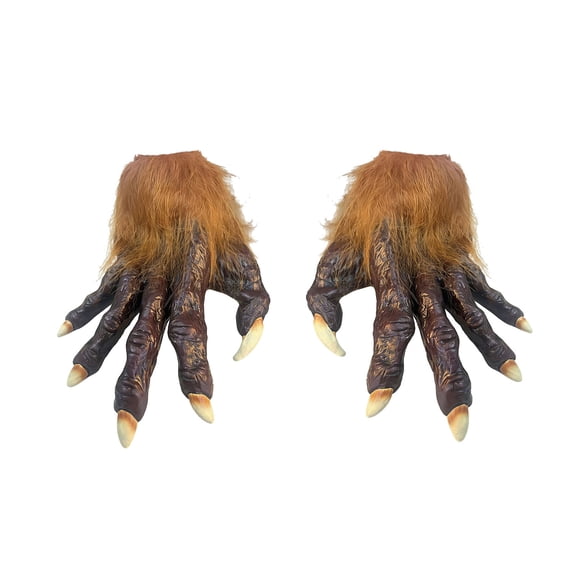 Scary Long Nail Wolf Claws Gloves,Realistic Werewolf Claw Gloves Costume,Furry Wolf Glove Outfit for Halloween Carnival Party